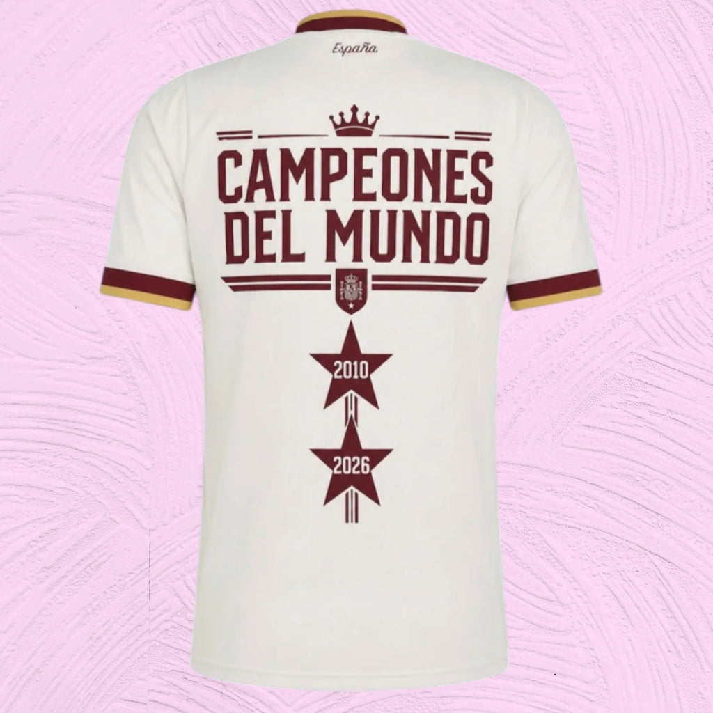 Camiseta España 2 estrellas Campeones 2026