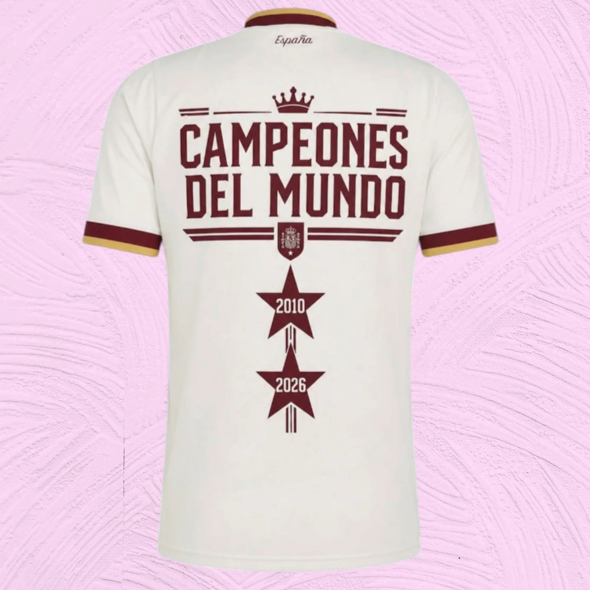 Camiseta España 2 estrellas Campeones 2026