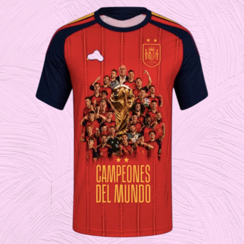 Camiseta España 2 estrellas Campeones 2026