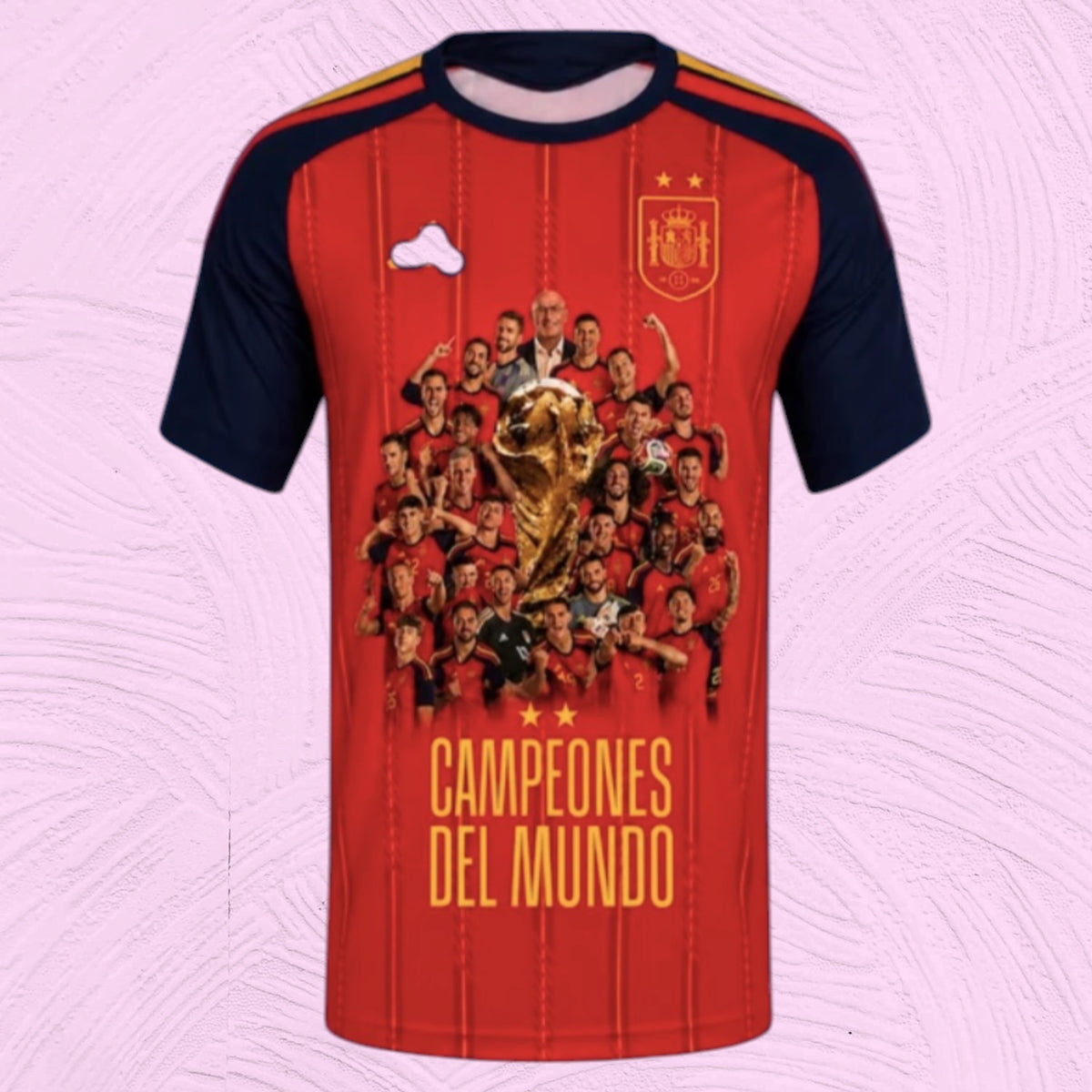 Camiseta España 2 estrellas Campeones 2026
