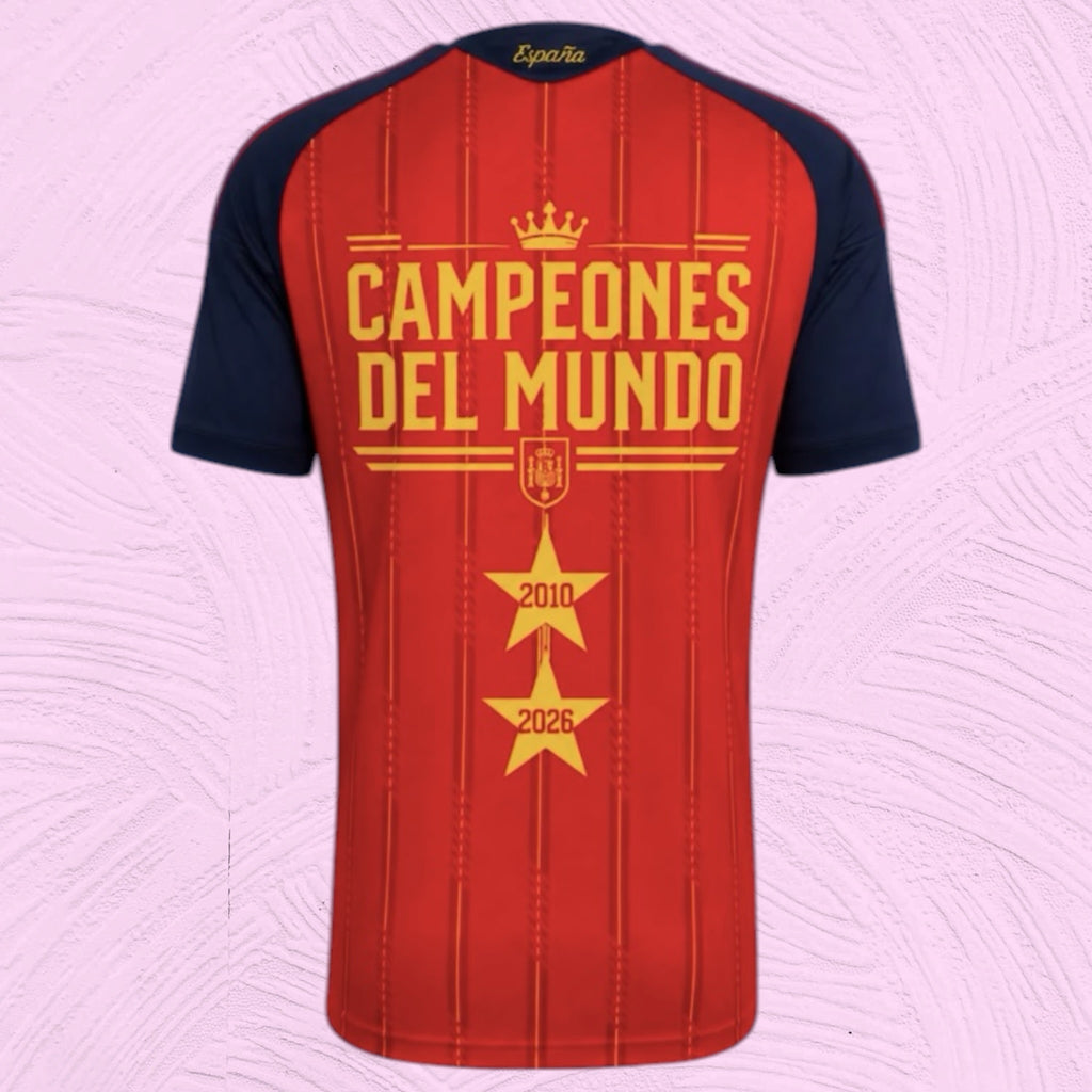 Camiseta España 2 estrellas Campeones 2026