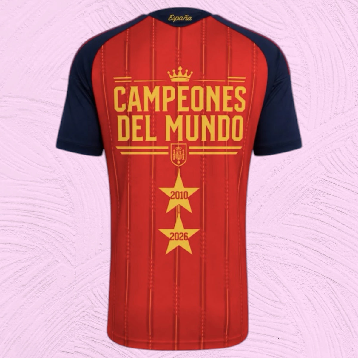 Camiseta España 2 estrellas Campeones 2026